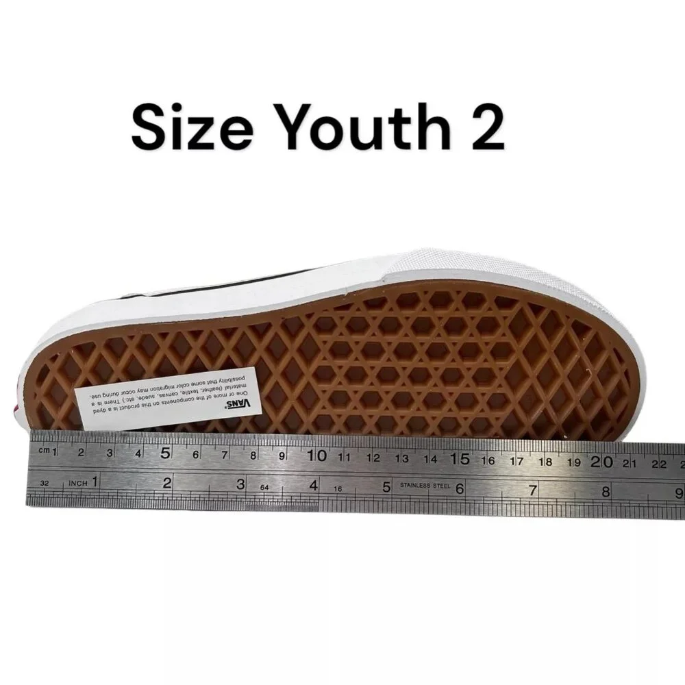 Vans‎ Ward Youth Boy's Suede Casual Sneakers Size 2 Gray Burgundy Classic Style